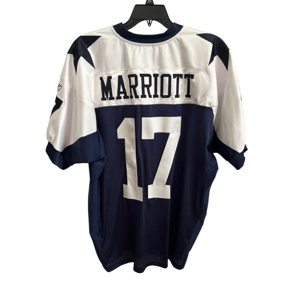 Reebok NFL Gridiron Classic Dallas Cowboys Jersey Size 52 Blue & White Mesh - Picture 4 of 7